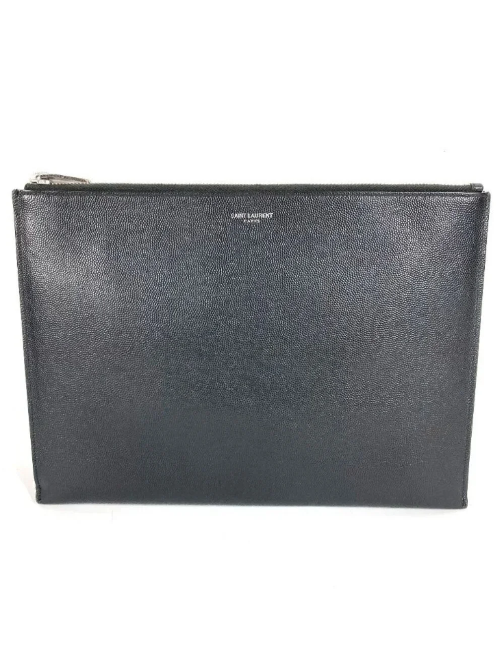 Saint Laurent Clutch Logo Leather Black - Picture 1 of 9